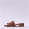 Oh My Sandals H Buckle Mule Slider - Tan